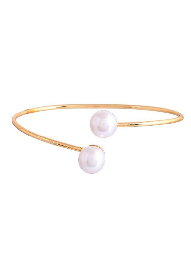 Gold One Gram Plated Pearl Studded Bracelet
