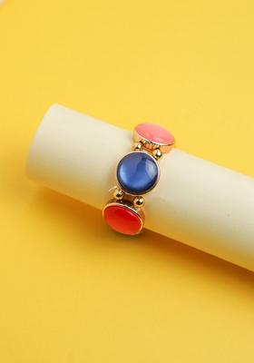 Multi Color With Stone Studded Wraparound Bracelet