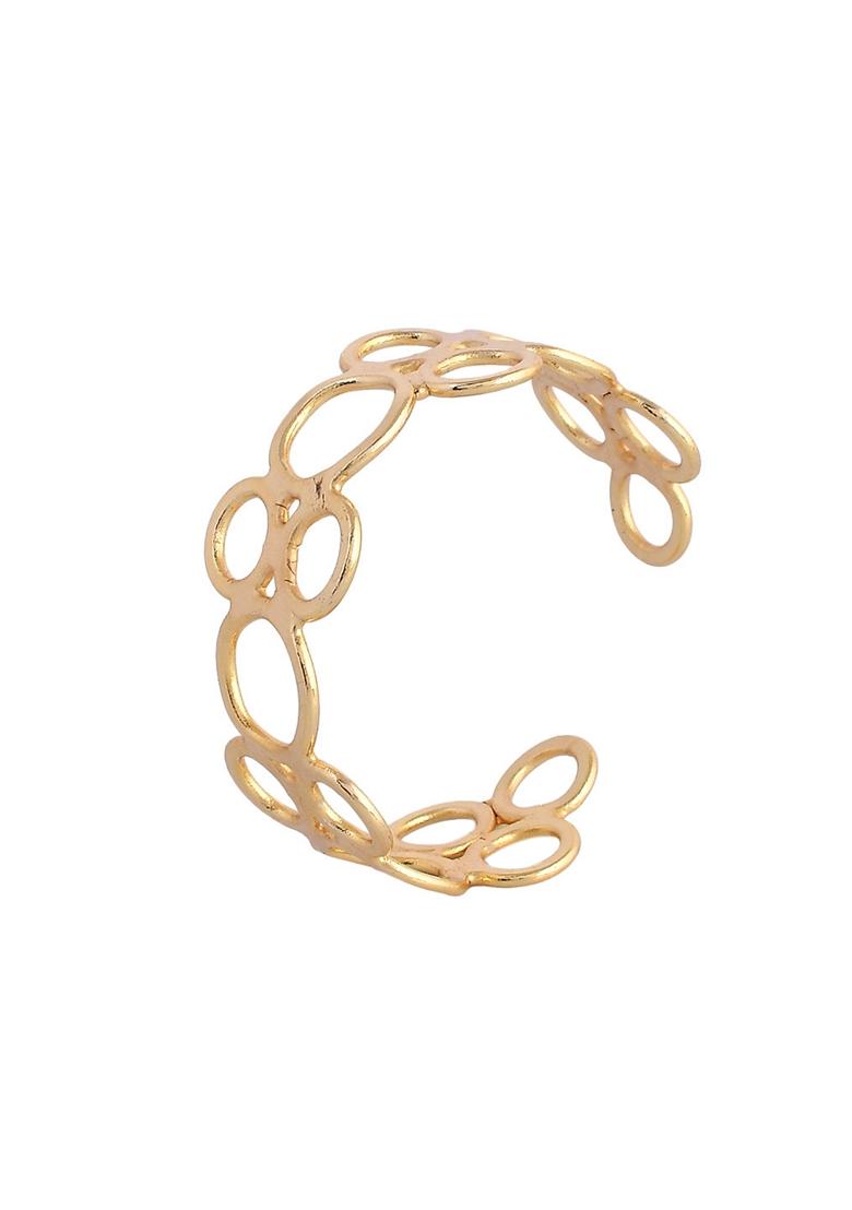 Gold Plated Circular Geometrical Designed Kada Bracelet