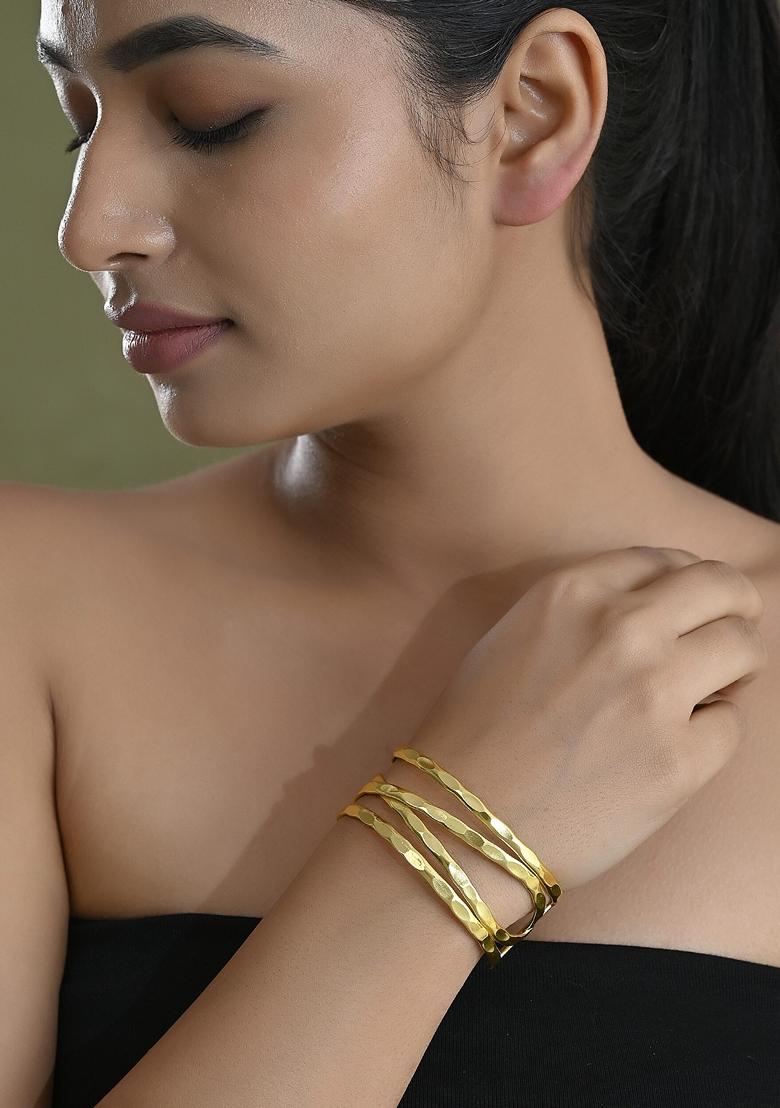 Gold Plated Elegent Kada Bracelet
