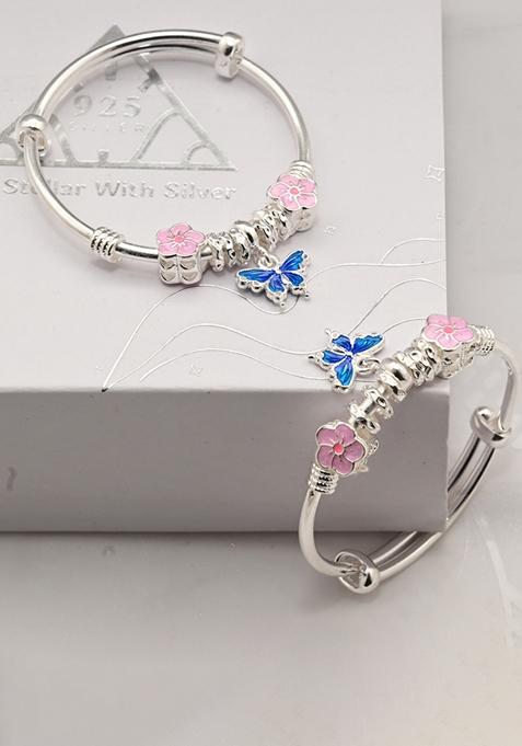 925 Pure Silver Kada Bracelet For Kids