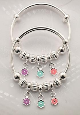925 Pure Silver Kada Bracelet For Kids