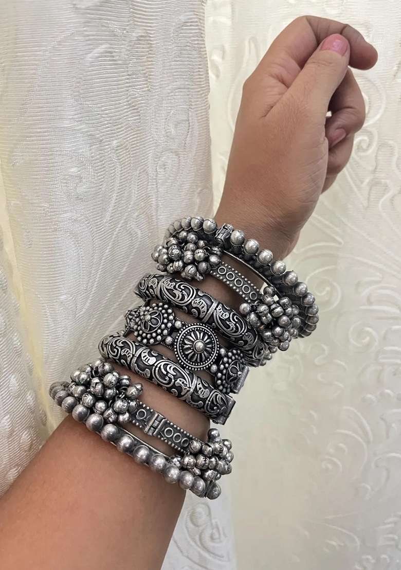 Silver Plating Bangles And Bracelets - Indya