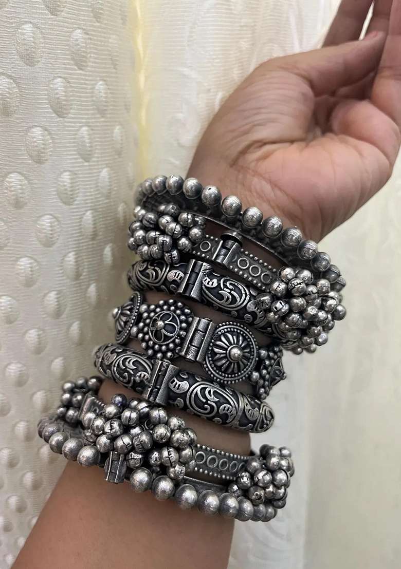Silver Plating Bangles And Bracelets - Indya