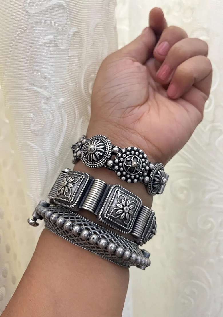 Silver Plating Bangles And Bracelets - Indya