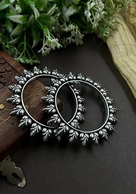 Silver Plating Kada set