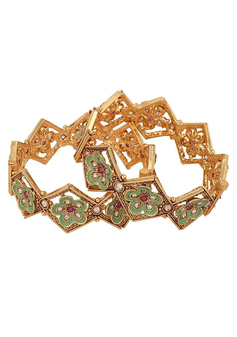 Green Artificial Stone Bangles
