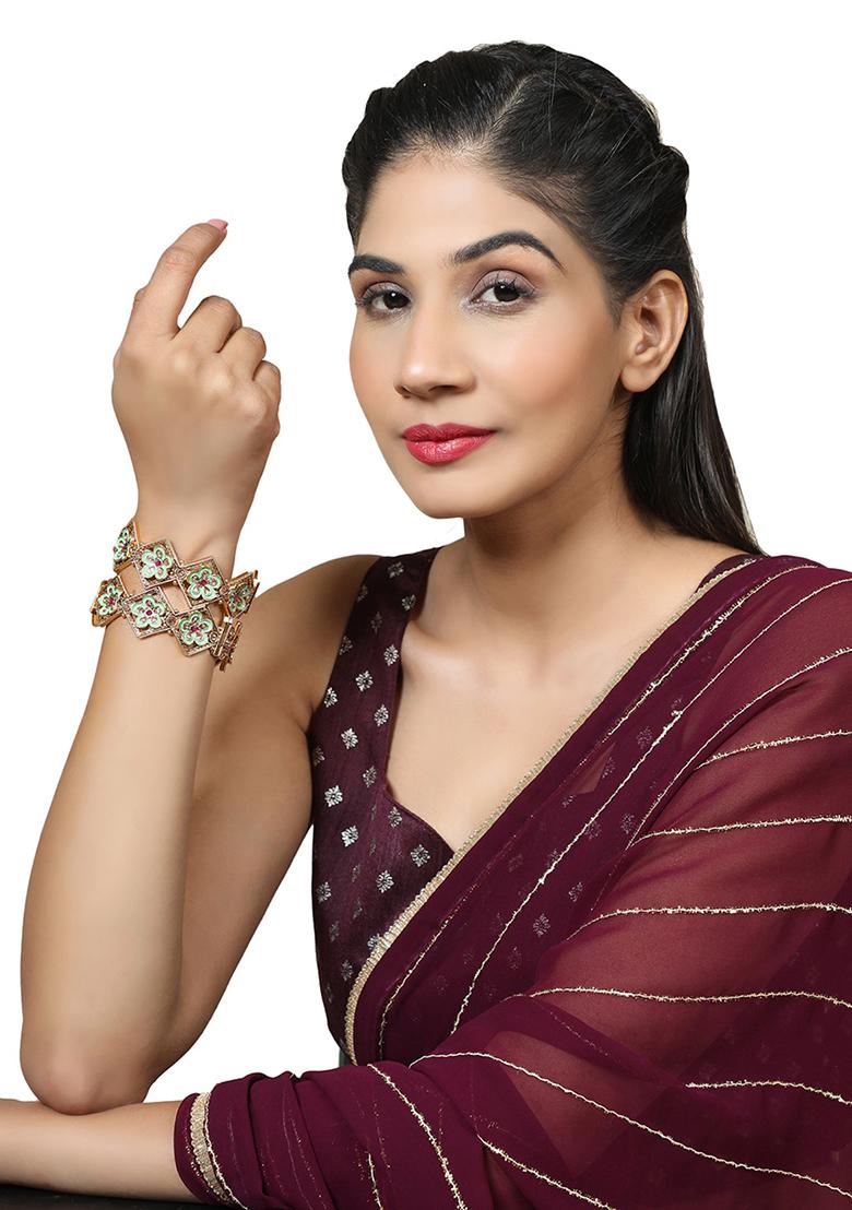 Green Artificial Stone Bangles