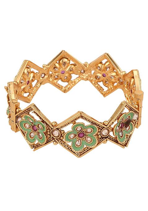 Green Artificial Stone Bangles