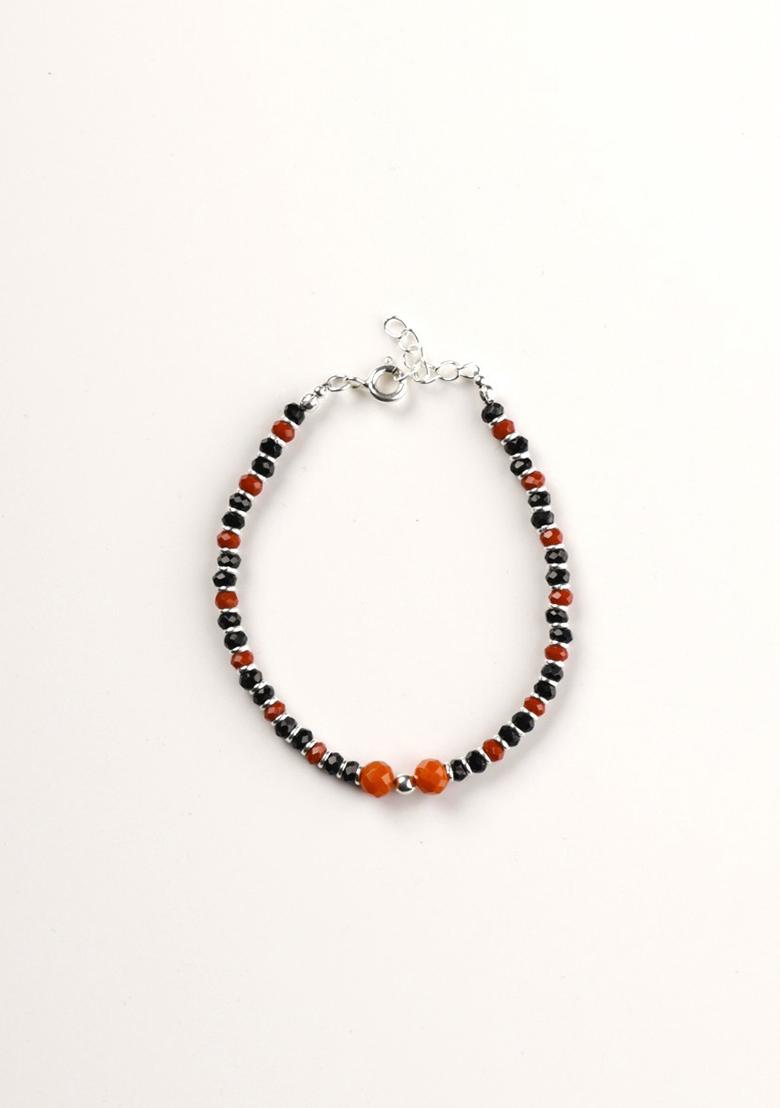 Red Beads 925 Sterling Silver Bracelet