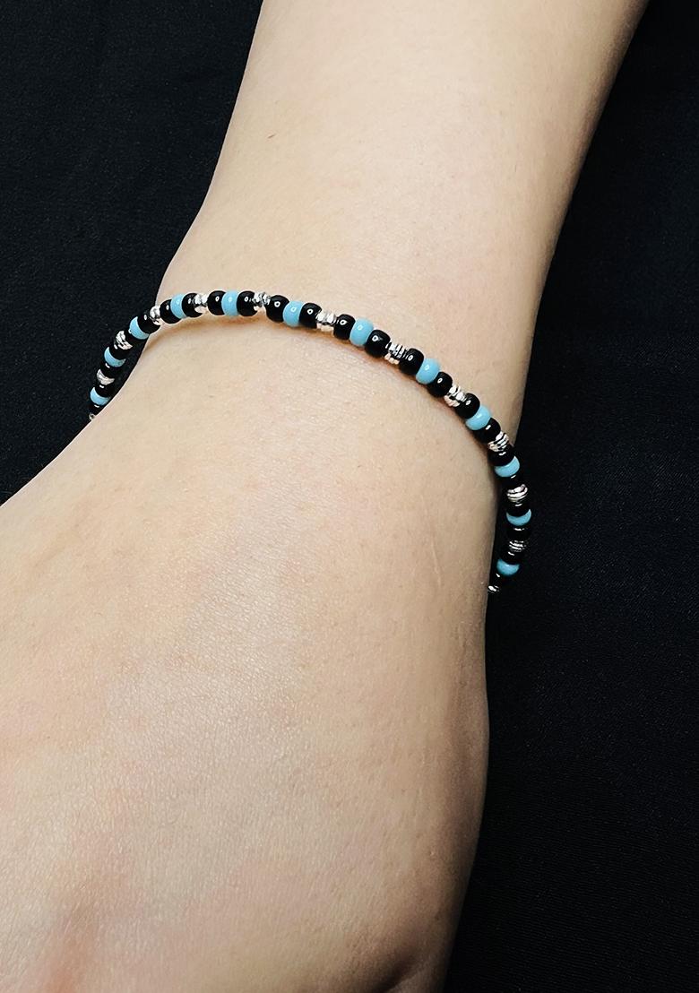 Blue Beads 925 Sterling Silver Bracelet