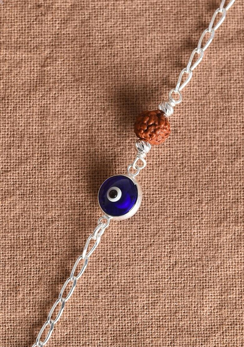 Brown Evil Eye 925 Sterling Silver Bracelet