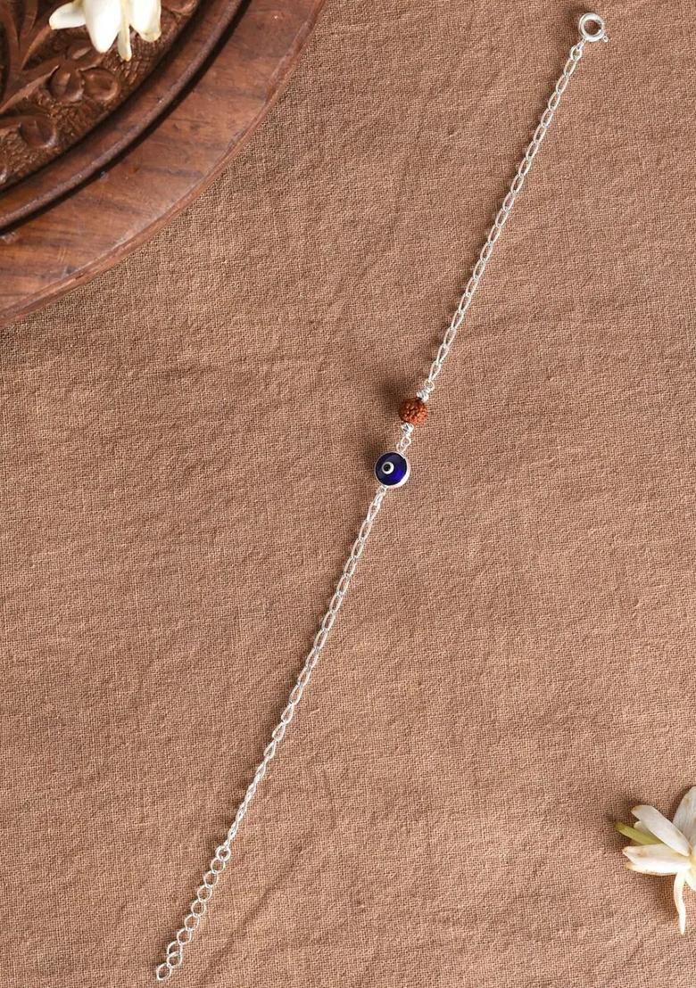 Brown Evil Eye 925 Sterling Silver Bracelet