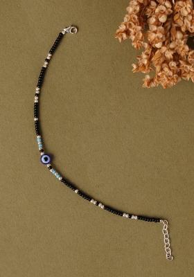 Black Evil Eye 925 Sterling Silver Bracelet
