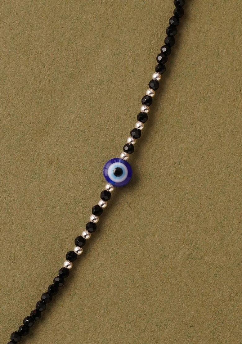 Black Evil Eye 925 Sterling Silver Bracelet