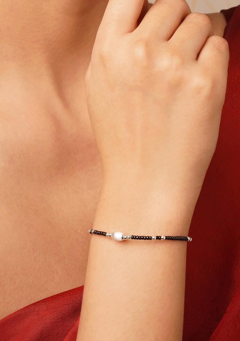 Black Evil Eye 925 Sterling Silver Bracelet