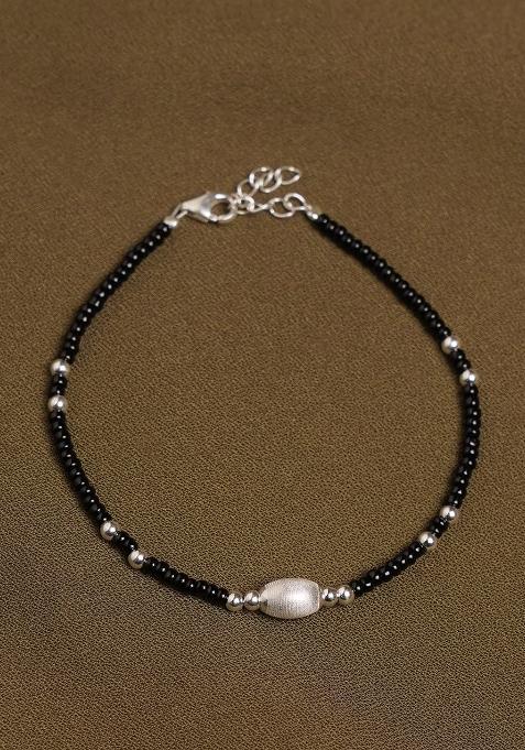 Black Evil Eye 925 Sterling Silver Bracelet