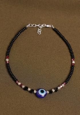 Black Beads 925 Sterling Silver Bracelet