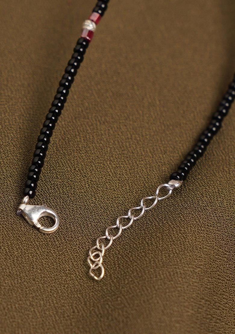 Black Beads 925 Sterling Silver Bracelet