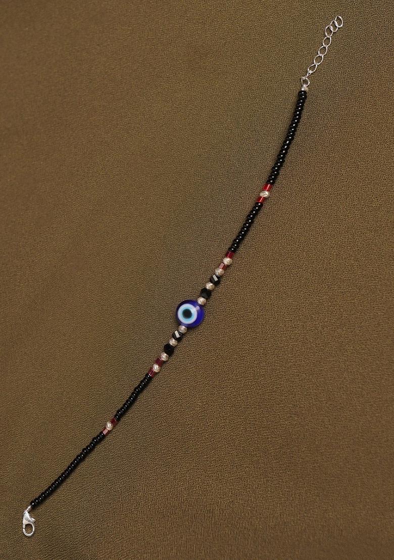 Black Beads 925 Sterling Silver Bracelet