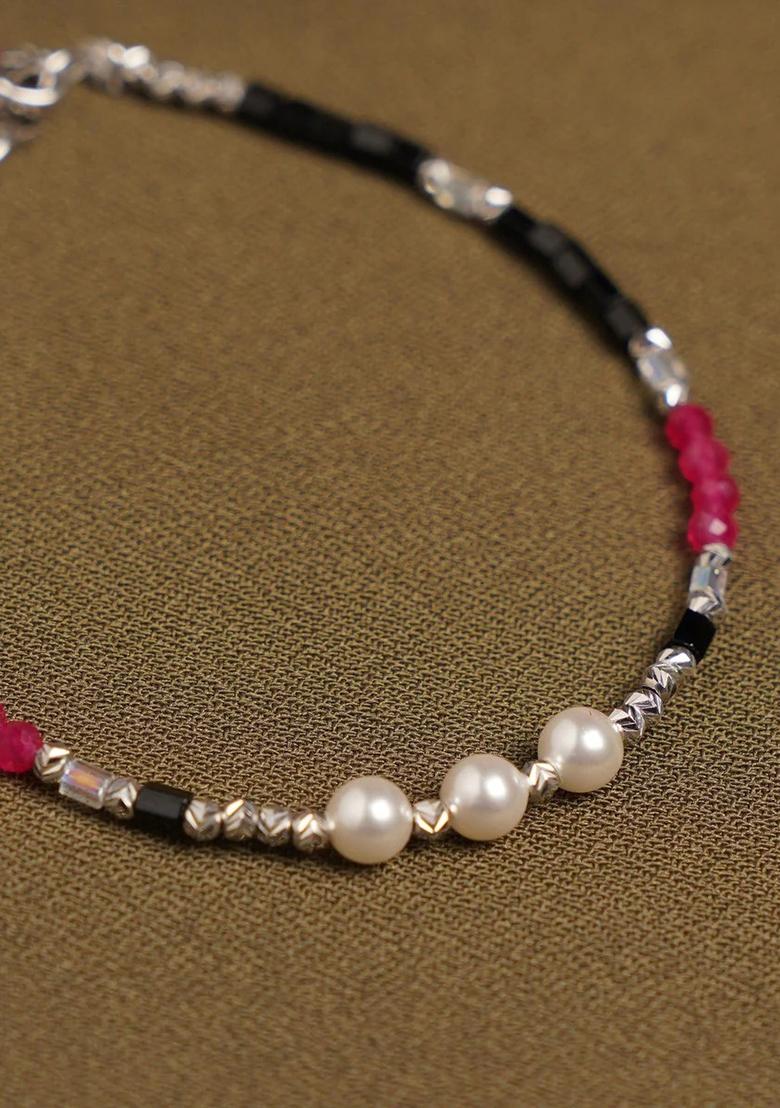 White Evil Eye 925 Sterling Silver Bracelet