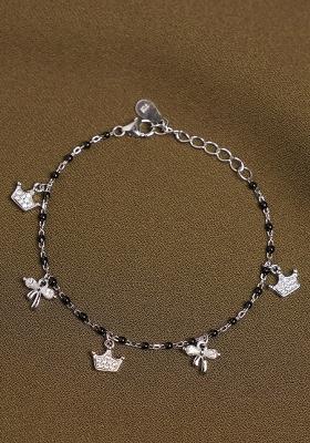 Black Stone 925 Sterling Silver Bracelet