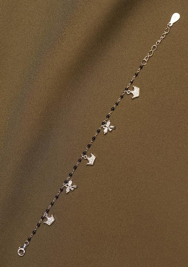 Black Stone 925 Sterling Silver Bracelet