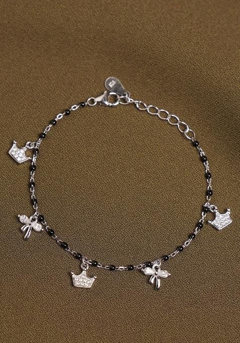 Black Stone 925 Sterling Silver Bracelet
