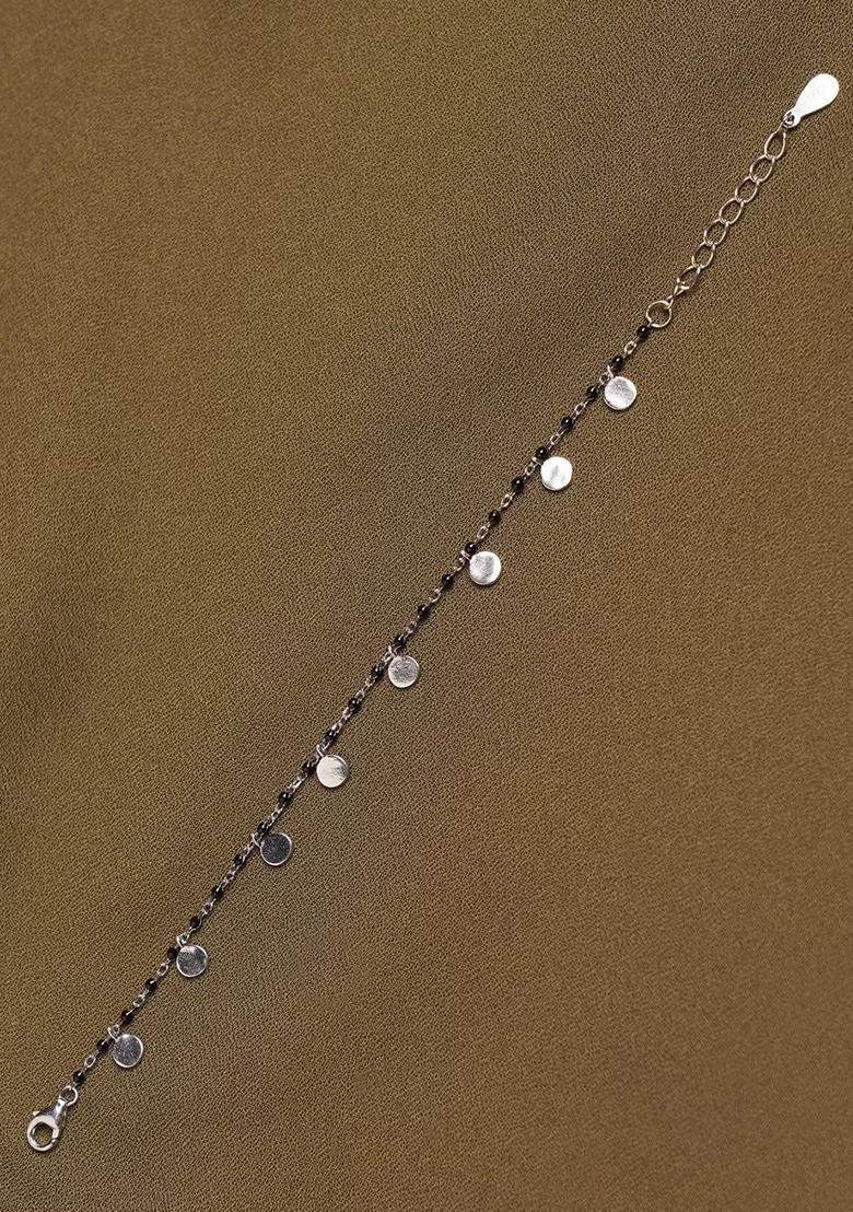 Black Stone 925 Sterling Silver Bracelet