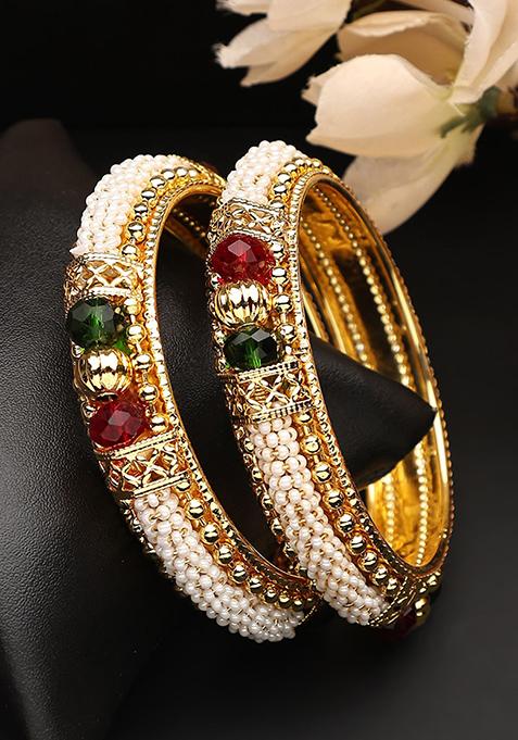 Multicolour Pearl Bangles