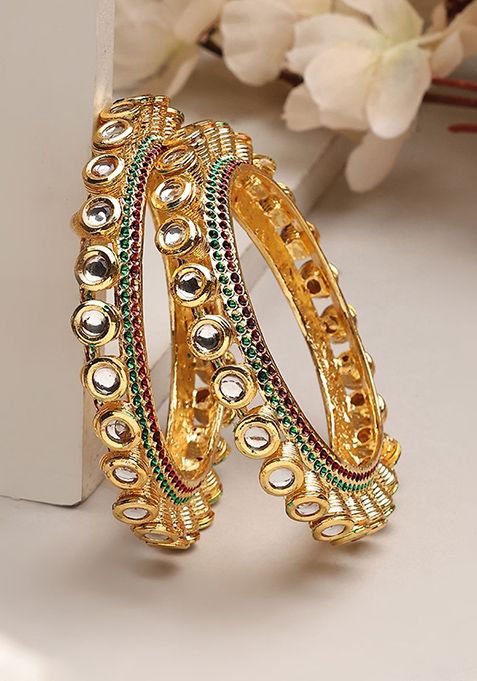 Gold Plated Cubic Zirconia Bangles