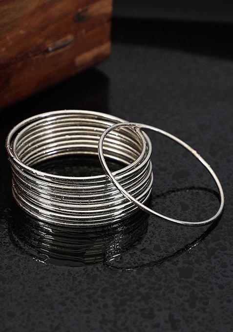 Silver Plated Ethnic Traditional Bangles