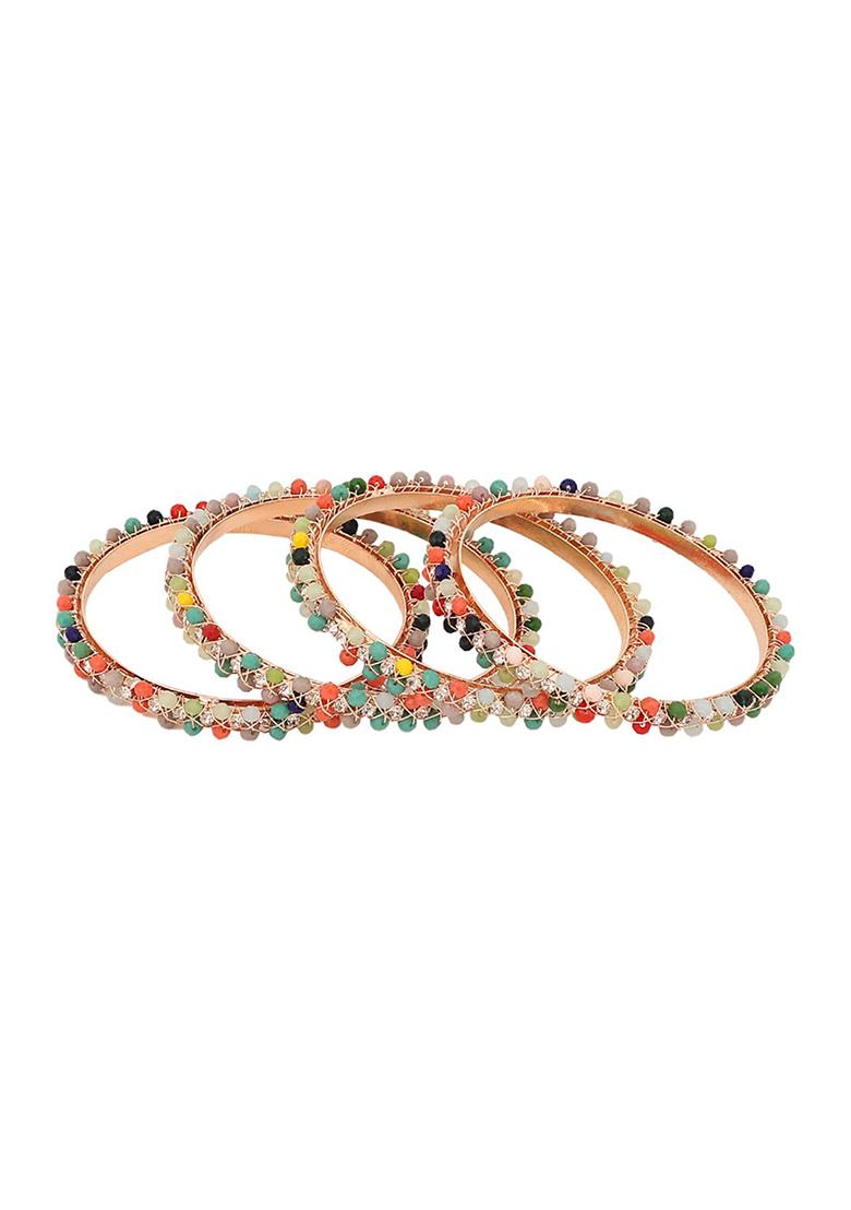 Multicolour Bead Bangles - Indya