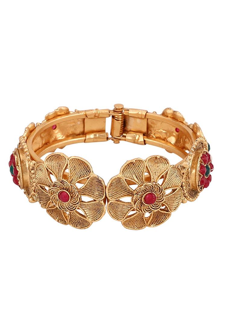 Gold Plated Artificial Stone Bead Kada Sets