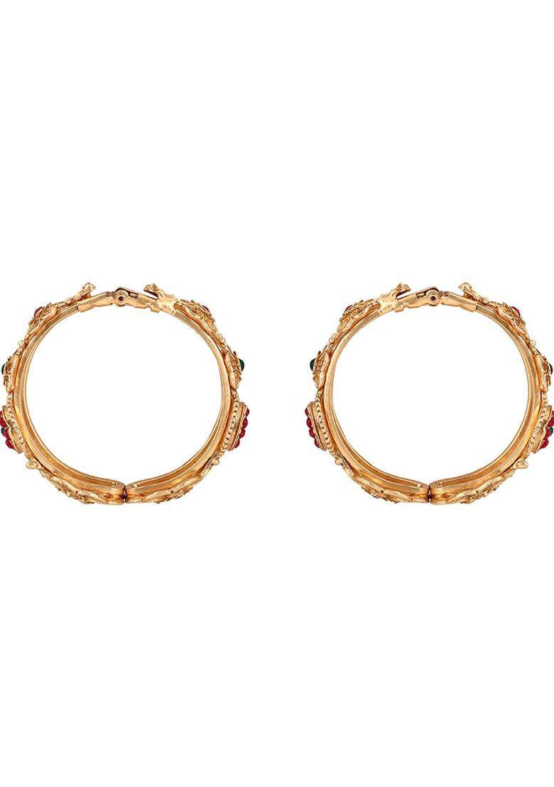 Gold Plated Artificial Stone Bead Kada Sets