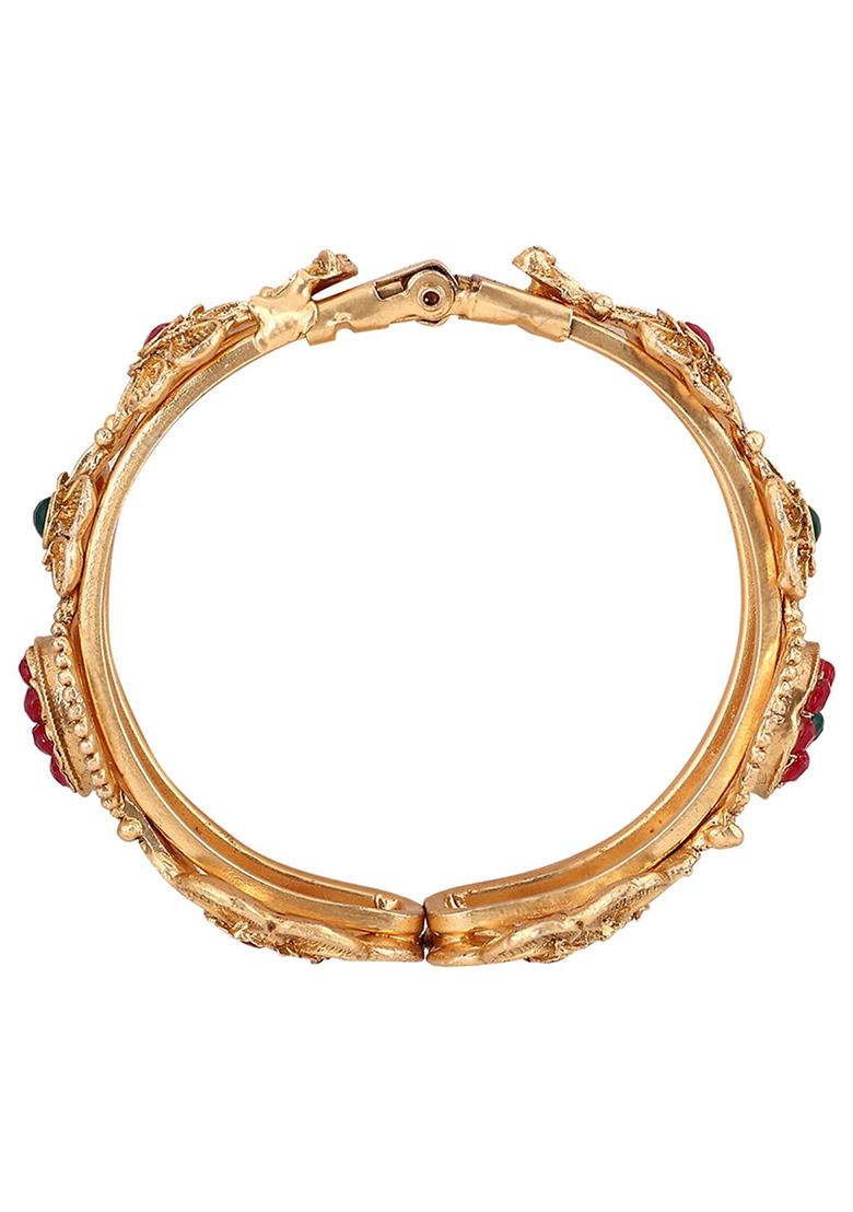 Gold Plated Artificial Stone Bead Kada Sets