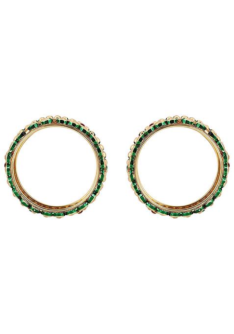 Gold Plated Artificial Stone Bead Bangles