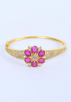 Red Elasticated Moti Bracelet