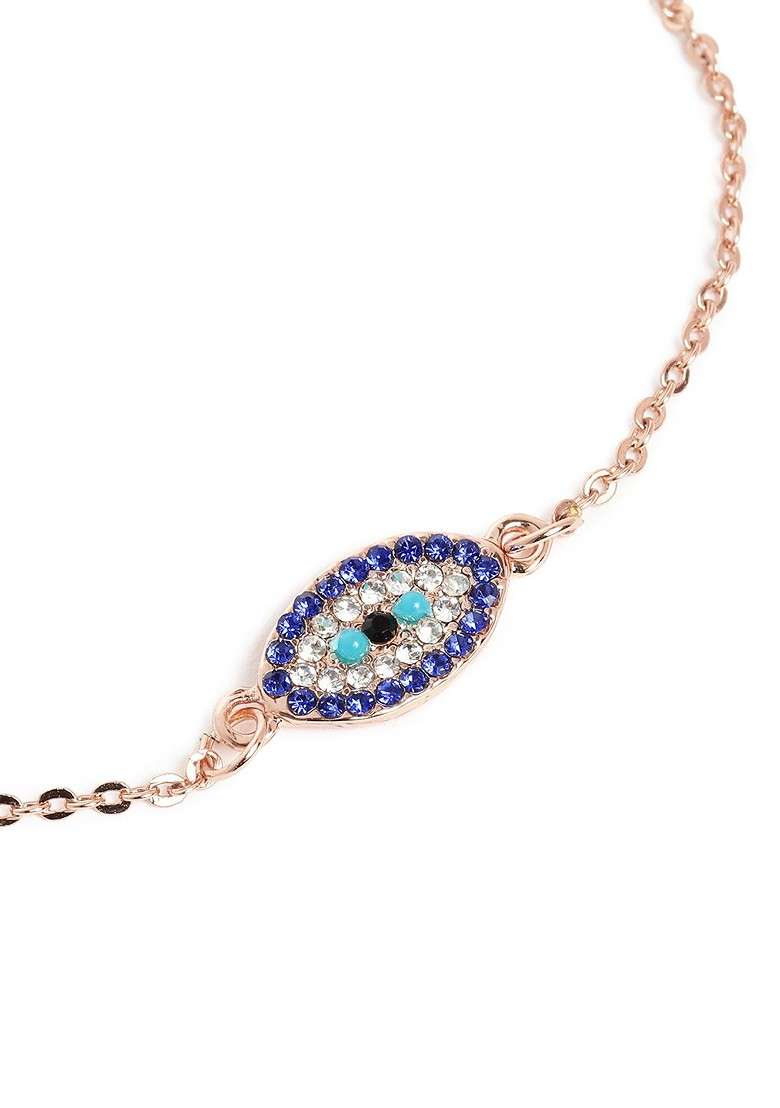 Rose Gold Studded Gold Plated Bangles And Bracelets - Indya
