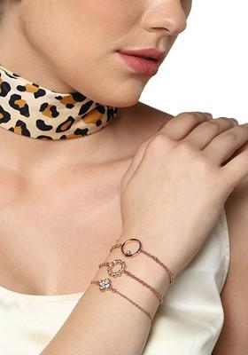 Rose Gold Studded Gold Plated Bangles And Bracelets