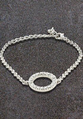 Silver Cz Rhodium Plated Bangles And Bracelets