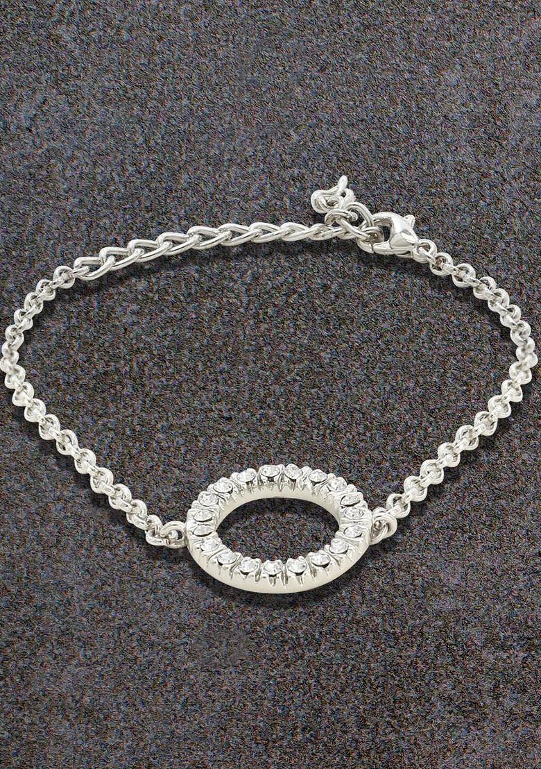 Silver Cz Rhodium Plated Bangles And Bracelets