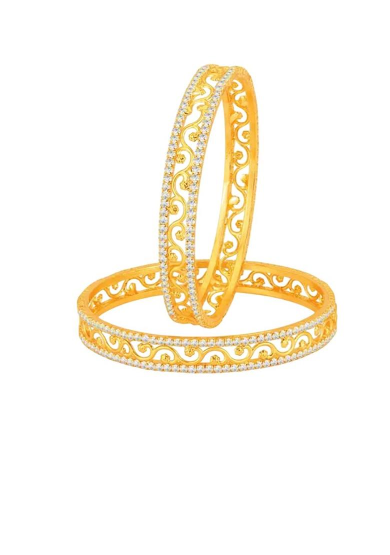 Gold Studded Gold Plated Bangles And Bracelets
