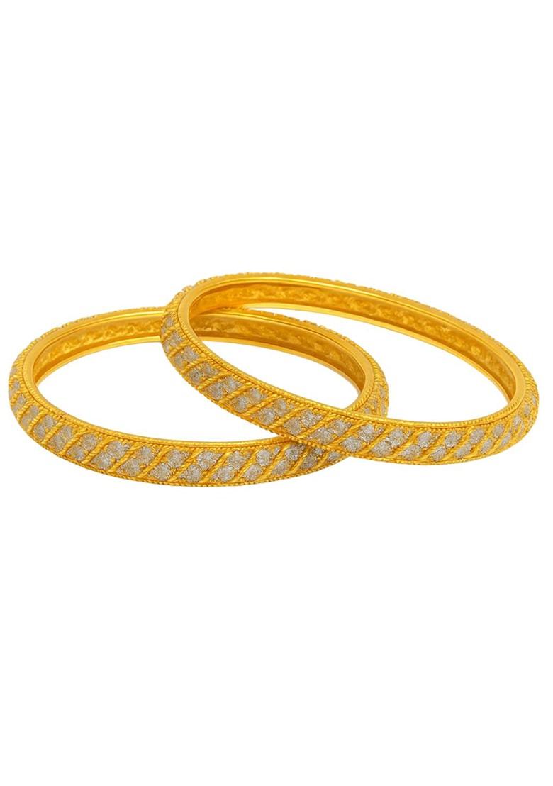 Gold Studded Gold Plated Bangles And Bracelets