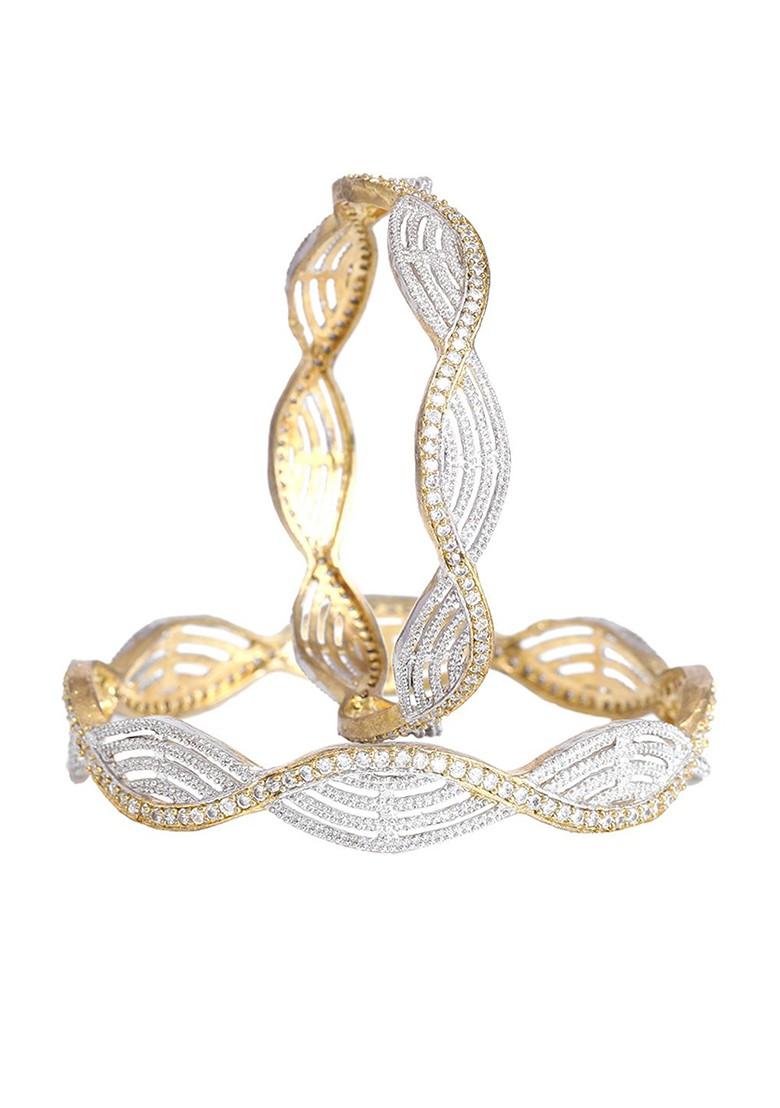 Gold Studded Gold Plated Bangles And Bracelets