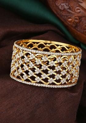 Gold Studded Gold Plated Bangles And Bracelets