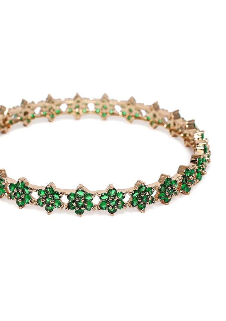 Green Solid Gold Plated Bangles And Bracelets