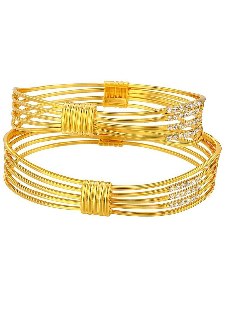 Gold Studded Gold Plated Bangles And Bracelets