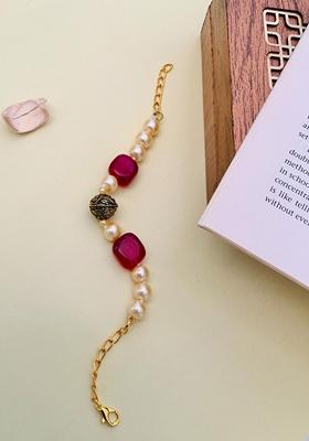 Gold Plated Cubic Zircon American Diamond Bracelet