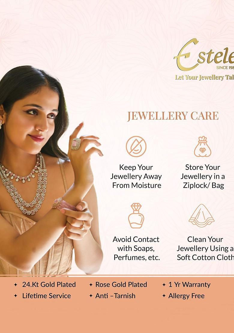 Rose Gold Studded Gold Plated Bangles And Bracelets